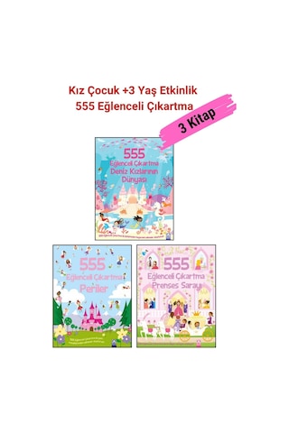 555 Eğlenceli Çıkartma Set- 1.prenses Sarayı 2.periler 3.deniz Kızlarının Dünyası, +3 Yaş Kız Çocuk 555 Eğlenceli Çıkartma Set- 1.prenses Sarayı 2.periler 3.deniz Kızlarının Dünyası, +3 Yaş Kız Çocuk