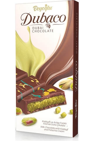 Beyoğlu Dubaco Çıtır Kadayıflı Ve Antep Fıstıklı Çikolata 95 G