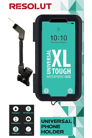 Suporte Motosiklet - Bisiklet Telefon Tutucu Kapalı Model 7 Inch AYNA Bağlantılı ( Xl Büyük Boy )
