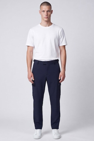 Giotelli Erkek Lacivert Dar Kesim Slim Fit Düz Kargo Cep Normal Bel Pantolon