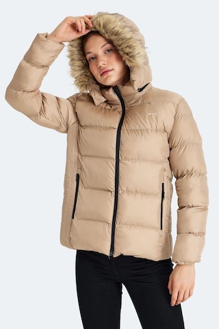 Slazenger Guest Kadın Puffer Şişme Mont Vizon