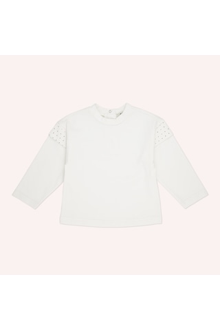 Panço Kız Çocuk Uzun Kollu T-shirt Gri-melanj 2421gb05019-4898 001