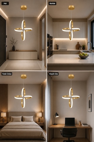 AvizeGO Enzo Led Sarkıt Avize Beyaz Işık Eskitme