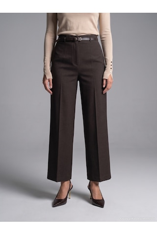 Dilvin 72813 Kemerli Culotte Pantolon-kahve