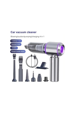 Vexgen Hl-121 Turboclean Pro Kablosuz Oto Süpürgesi Gri