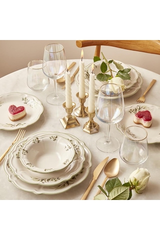 Bella Maison Julia Stoneware 48 Parça 12 Kişilik Yemek Takımı Yeşil