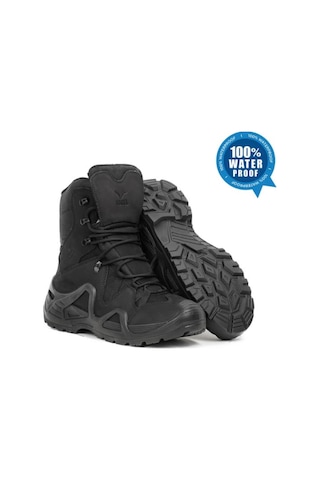1490 Vogel Fermuarsız Waterproof Siyah Askeri Bot
