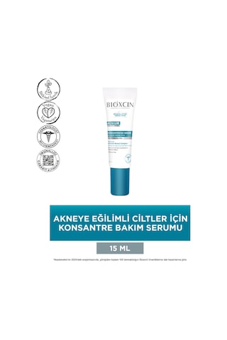 Bioxcin Acnium Akneye Eğilimli Ciltler İçin Konsantre Bakım Serumu 15 Ml Salisilik Asit Çay Ağacı Niasinamid