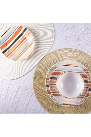 Tulu Porselen Liana Db3025 24 Parça Yemek Takımı Çok Renkli