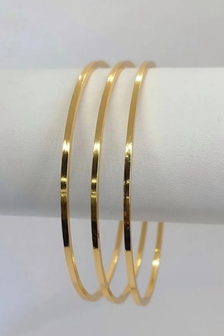 Ajda 3lü İnce Çelik Bilezik 14k Altın Kaplama Bbb26 Altın