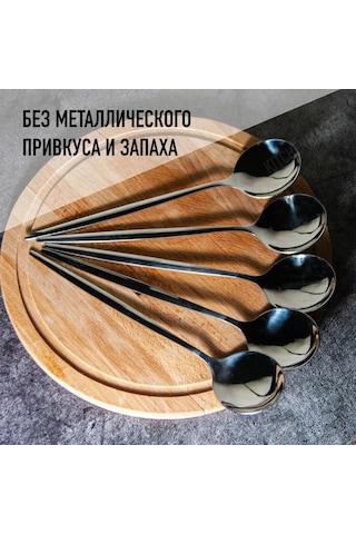 Aubyhe 5'li Gıda Seviyesi Paslanmaz Çelik Yemek Kaşığı Seti - Dayanıklı, Lavabo Uyumlu, Ergonomik Tutuş Gümüş