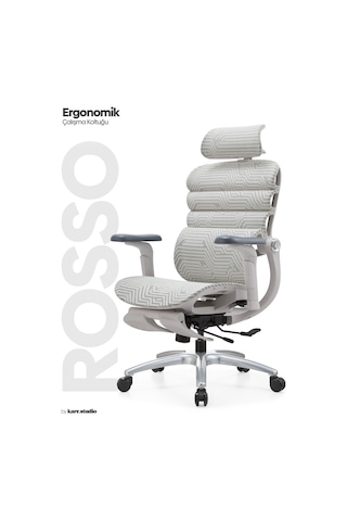 Rosso Ergonomik Çalışma Koltuğu - Beyaz