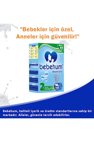 Bebehum 2 Bebek Sütü 800 G 4 Adet