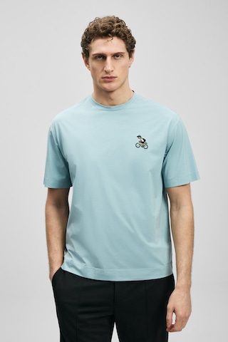 Lufian Mario Modern Grafik Erkek T-shirt 111020283 Mavi