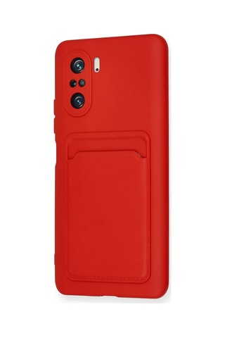 Newface - 206 - Xiaomi Mi 11i Kılıf Kelvin Kartvizitli Silikon - Csmo-tex - - Kırmızı