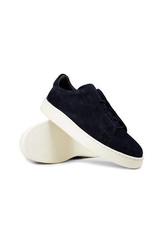 Deery Erkek Gizli Bağcıklı Hakiki Süet Lacivert Sneaker - 04444mlcve02