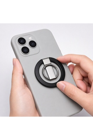 Zore Paris M1 Magnetik Ring Stand Telefon Tutucu Siyah