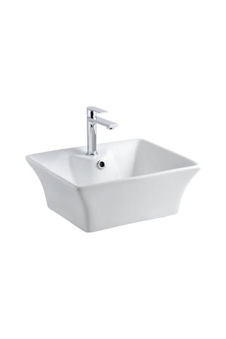 Lena - Tezgah Üstü Porselen Lavabo - E-5049- Beyaz