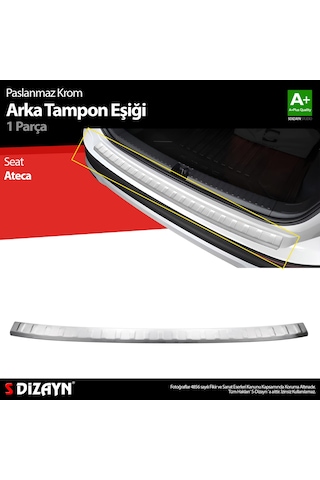 S-dizayn Seat Ateca Krom Arka Tampon Eşiği 2016-2020