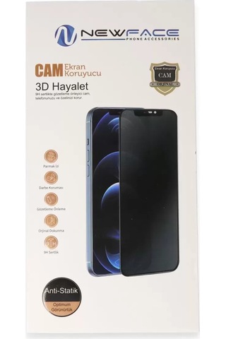 Newface Apple, Uyumlu iPhone 14 3d Antistatik Hayalet Cam Ekran Koruyucu