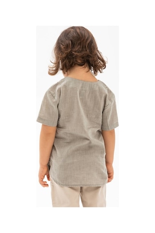 Eliş Şile Bezi Kısa Kol Şile Bezi Bisiklet Yaka Erkek Çocuk Tshirt Taş 3031