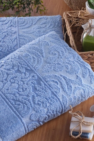 Zeynep Tekstil Soft 2'li 50x90 Cm El&yüz Havlu Seti Mavi