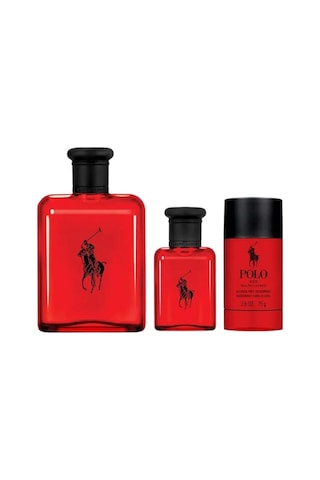 Ralph Lauren Polo Red Edt 125 Ml + Edt 40 Ml + Deostick Erkek Parfüm Seti Odunsu