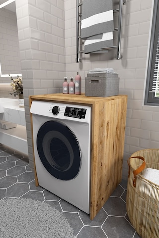 Çamaşır Makinesi Dolabı Kurutma Makinesi Uyumlu Kapaksız Dolap 91.8 X 67.3 X 60 Cm Atlantik Çam