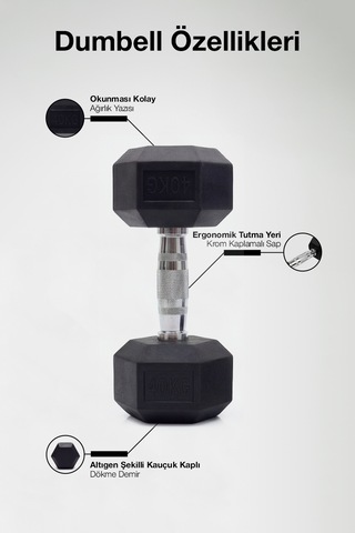 Çelik Ağırlık, Metal Tutma Yerlerine Sahip Tekli Dambıl-kdb 40 Kg Tekli