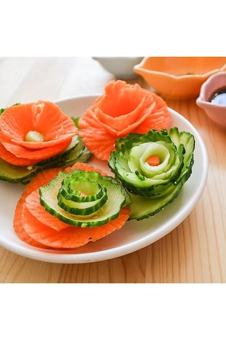 Ccgloball 1 Adet Yaratıcı Patates Havuç Spiral Kesici Huni Şekli Sebze Meyve Kesme Çiçek Oyma Aracı Mutfak Aletleri