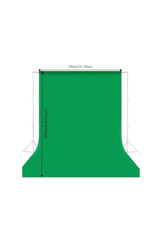 Willowhaven Siyah 100x150cm Düz Chromakey Fotoğraf Stüdyo Perdesi Siyah