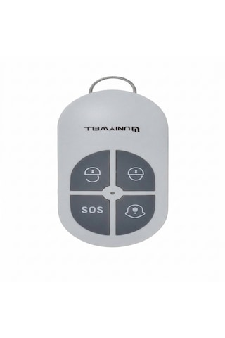 Uniywell 4 Tuşlu Kablosuz Akıllı Alarm Kumandası - Sos Panik Butonlu, Metal Halkalı Anahtarlık Tipi Uzaktan Kontrol Cihazı