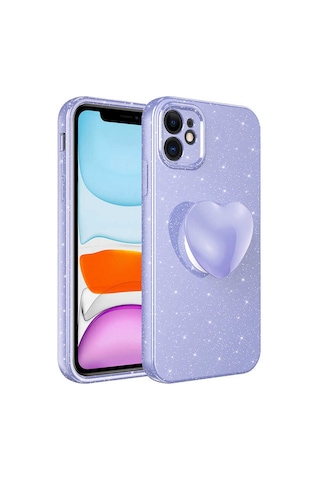 Apple Uyumlu iPhone 11 Kılıf Simli Soketli Kamera Korumalı Silikon Üstün Koruma Ata Pro Tech Pembe