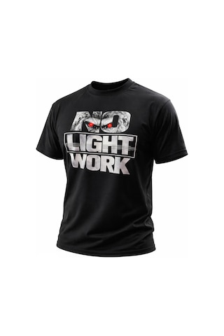 Dark Line %100 Pamuk Unisex Siyah Oversize T-shirt No Lıght Work Siyah
