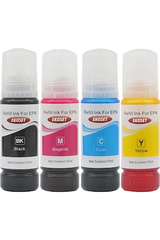 Ekoset Epson L3550 L3560 L5590 103 Uyumlu 4 Renk Uyumlu  Mürekkep