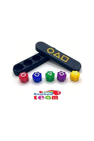 Rainbow Team ,kumlu Squid Game Oyun 5 Taş Seti Renkli Taş Gonggi, Beş Taş, Kalamar Oyunu