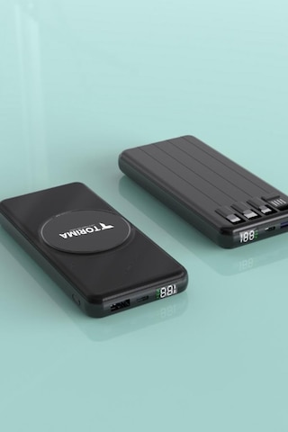 Torima TRM-1014 10.000 mAh Wireless Dijital Göstergeli Hızlı Şarjlı Powerbank Siyah