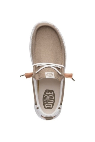 Hey Dude Wally Craft Linen Erkek Günlük Ayakkabı-33141 Kahverengi-gümüş