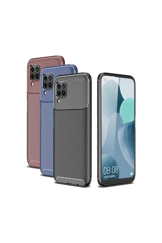 Huawei P40 Lite Kilif Karbon Tasarim Negro Silikon Kapak 420901439