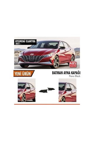 Hyundai Elantra Yarasa Ayna Kapağı Batman Parlak Siyah Piano Black