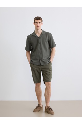 Lcw Vision Haki Regular Fit Resort Yaka Erkek Gömlek
