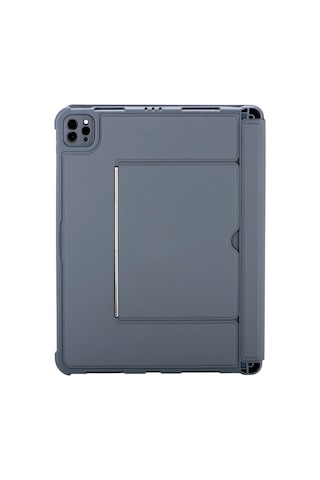 T5510d Apple İpad Uyumlu Pro 13 2024 Kılıf Palermo Ledli Klavyeli Standlı Tablet Kılıfı - Siyah Klasik
