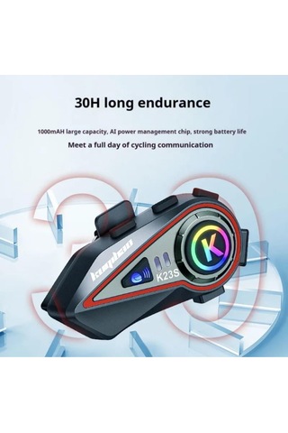 2 Kişi Eşleşmeli Intercom 1000 Metre Kask Kulaklığı Su Geçirmez Bluetooth 5.3 Motosiklet Kulaklık K23s