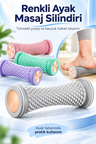 Mucit Home Ayak Masaj Silindiri - Derin Doku Masajı İçin Yüksek Performanslı Silindir Renkli