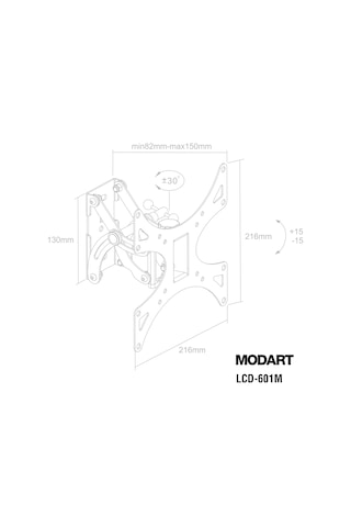 Modart Lcd 601M Led/Lcd Tv Duvar Askı Aparatı 23 42İnç
