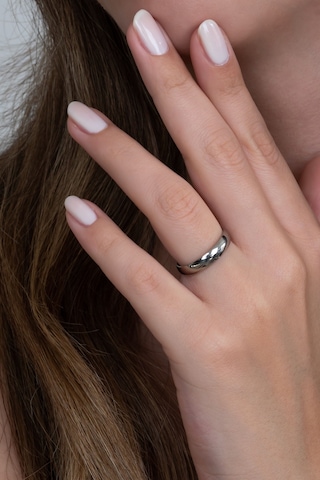 4 Mm Bombeli Gümüş Alyans Ince Söz Nişan Yüzüğü Wr22-1