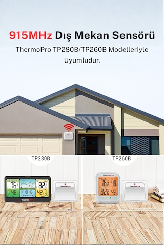 Thermopro Tx7c Tp280b-tp260b Modelleri İçin İlave Dış Sensör