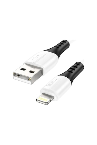 Hoco X82 Apple iPhone Uyumlu Lightning To Usb 2.4a Silikon Data Ve Şarj Kablosu- 5775 Siyah