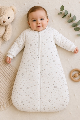 Babyhola Elyaflı 2.5 Tog Torba Uzun Kollu Uyku Tulumu 2711 Ekru