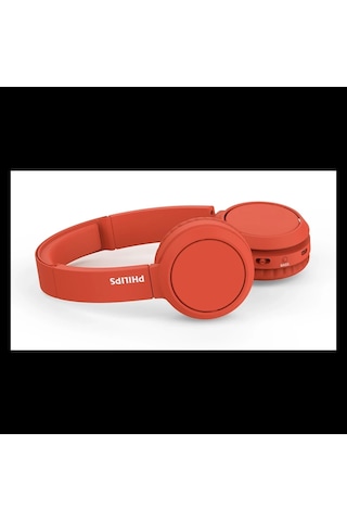 Phılıps Tah4205rd/00, Kırmızı, Bluetooth 5.0, Kablosuz, Bas Arttırma Düğmesi, Yastıklı Kafa Bandı, 2